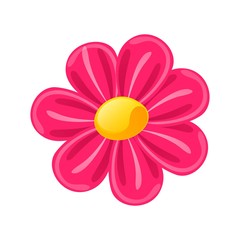 Vector Illustration of a Pink Flower