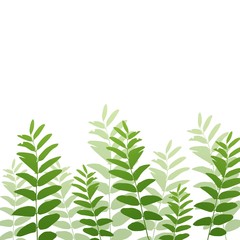 Vector Illustration of a Nature Backgrouund with Green Plants