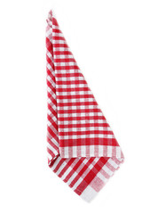 Red napkin isolated on white