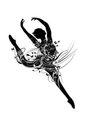 Naklejka premium Ballerina Fantasie