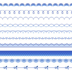 Blue flowers floral russian porcelain beautiful folk ornament.