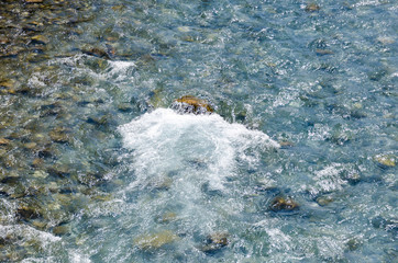 Top view of  river