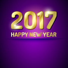 Fototapeta na wymiar Happy New Year 2017 greetings card