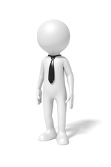 business man with a black tie