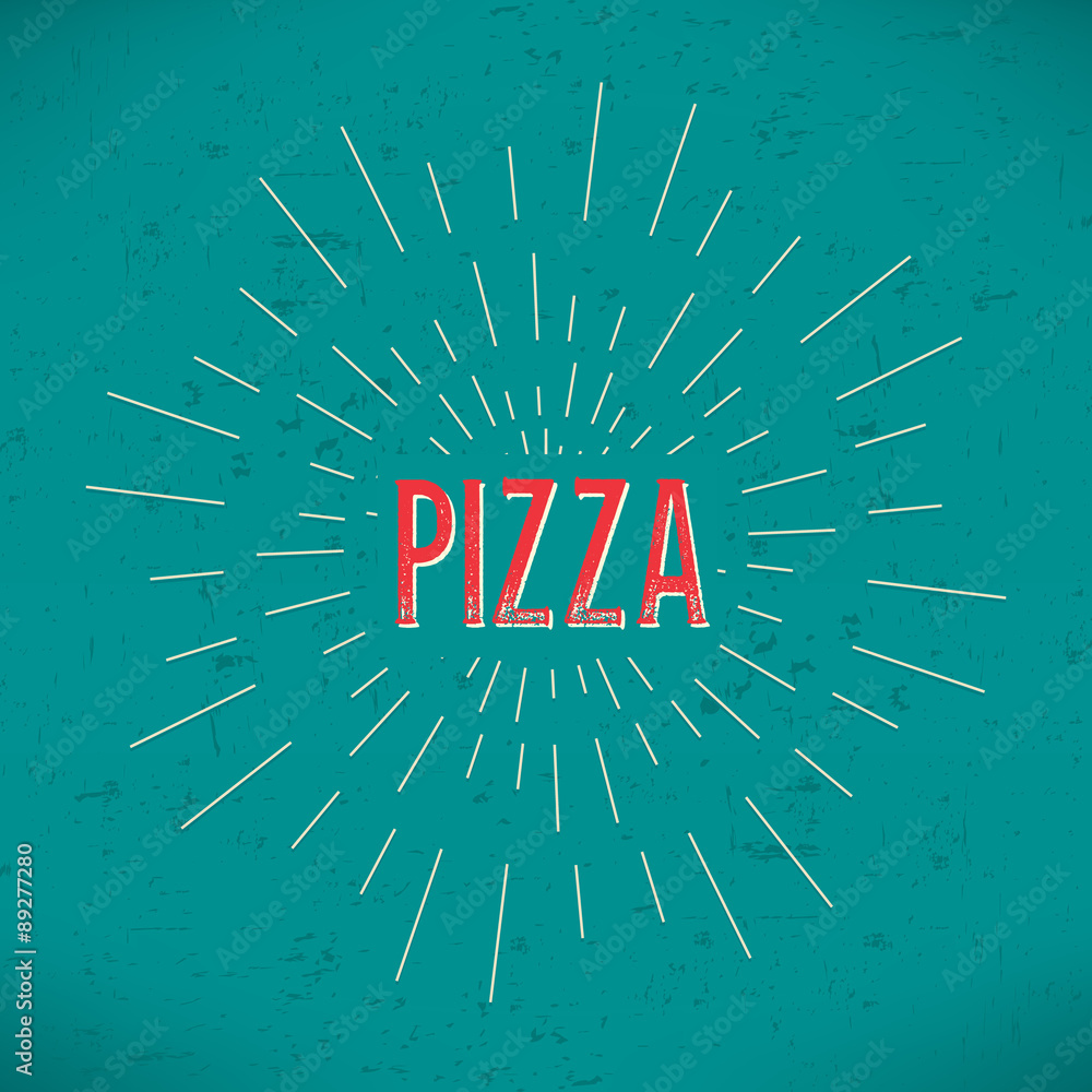 Aufkleber abstract creative concept vector design layout with text - pizza