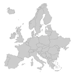 Deurstickers Europa in grau - Vektor © ii-graphics