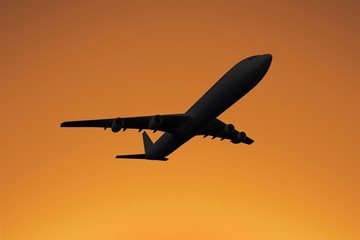 Fototapeta na wymiar Composite image of graphic airplane