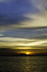 Sunset at Si Chang island, Chonburi, Thailand