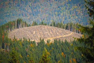 Deforestated hilltop