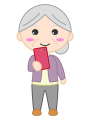 シニア女性　笑顔