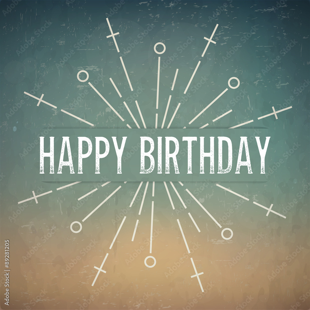 Poster abstract creative concept vector design layout with text - happy