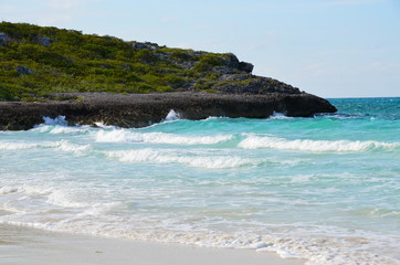 Caribbean Sea.  Cayo Largo. Wild Coast  with turquoise sea - Cuba
