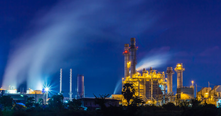 Fototapeta na wymiar Twilight photo of power plant