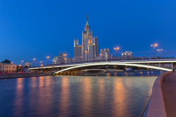 Fototapeta premium The tall house in Moscow, Russia