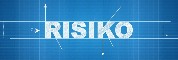 Fototapeta premium Blueprint | Risiko | Arbeitslosigkeit