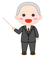 スーツ男性　説明