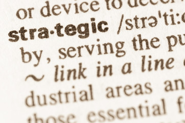 Dictionary definition of word strategic