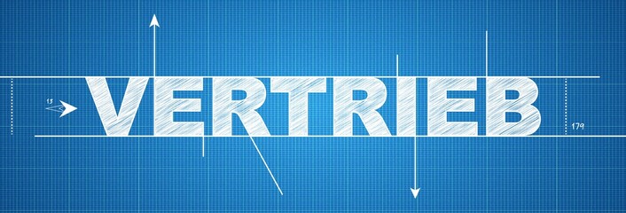 Fototapeta premium Blueprint | Vertrieb | Verkauf | Sales