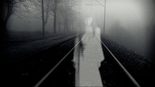 Horror Sequence of Scary Female Ghost