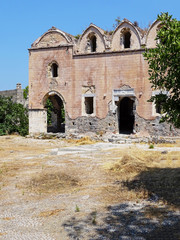 Fototapeta na wymiar ghost town church, Fethiye