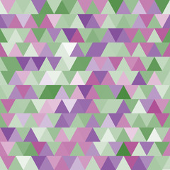 Fototapeta premium Soft purple and green vector seamless pattern with triangles. Abstract background.