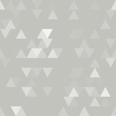 Light gray vector seamless pattern with triangles. Abstract background.