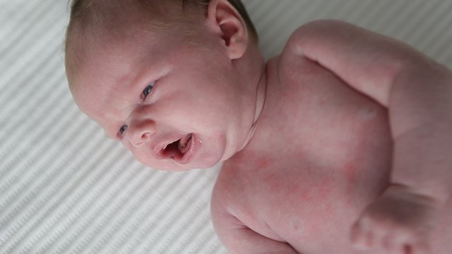newborn baby crying