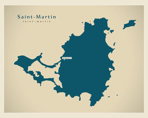 Modern Map - Saint Martin MF