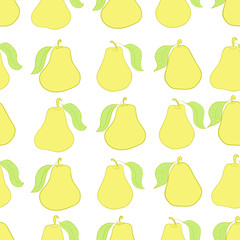 Seamless yellow pears