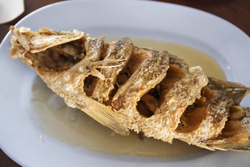 Sea Bass fish deep fried