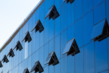 Outer wall of a modern office building