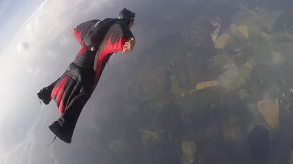 Tuinposter Wingsuit Skydiving © sindret