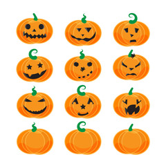 Emotional Halloween pumpkins