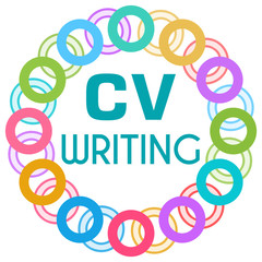 CV Writing Colorful Rings Circular 