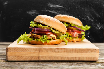 Delicious hamburger