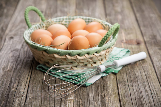 Fresh organic eggs
