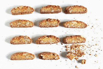 Cookies from italy made with walnuts, Biscotti cantuccini