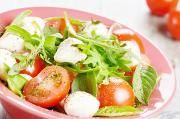 Caprese Salad and bread