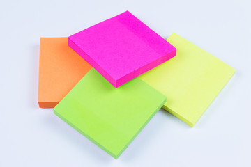 Stack of colored sticky notes