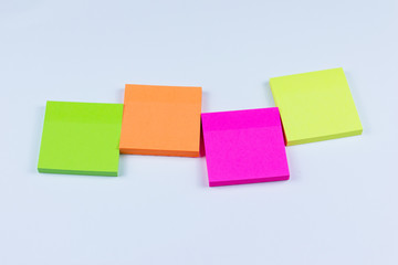 Arrangement of colored sticky notes