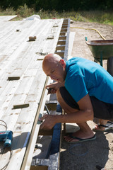 la construction d'une terrasse