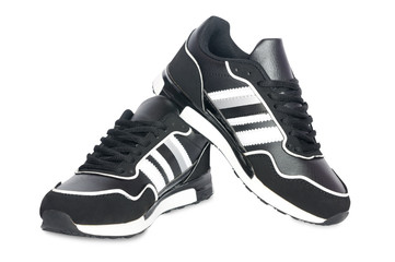 stylish sneakers isolated on white