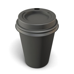 Template black cup of coffee