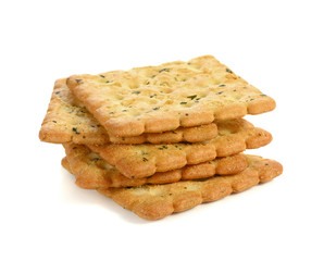 Cracker isolated on white