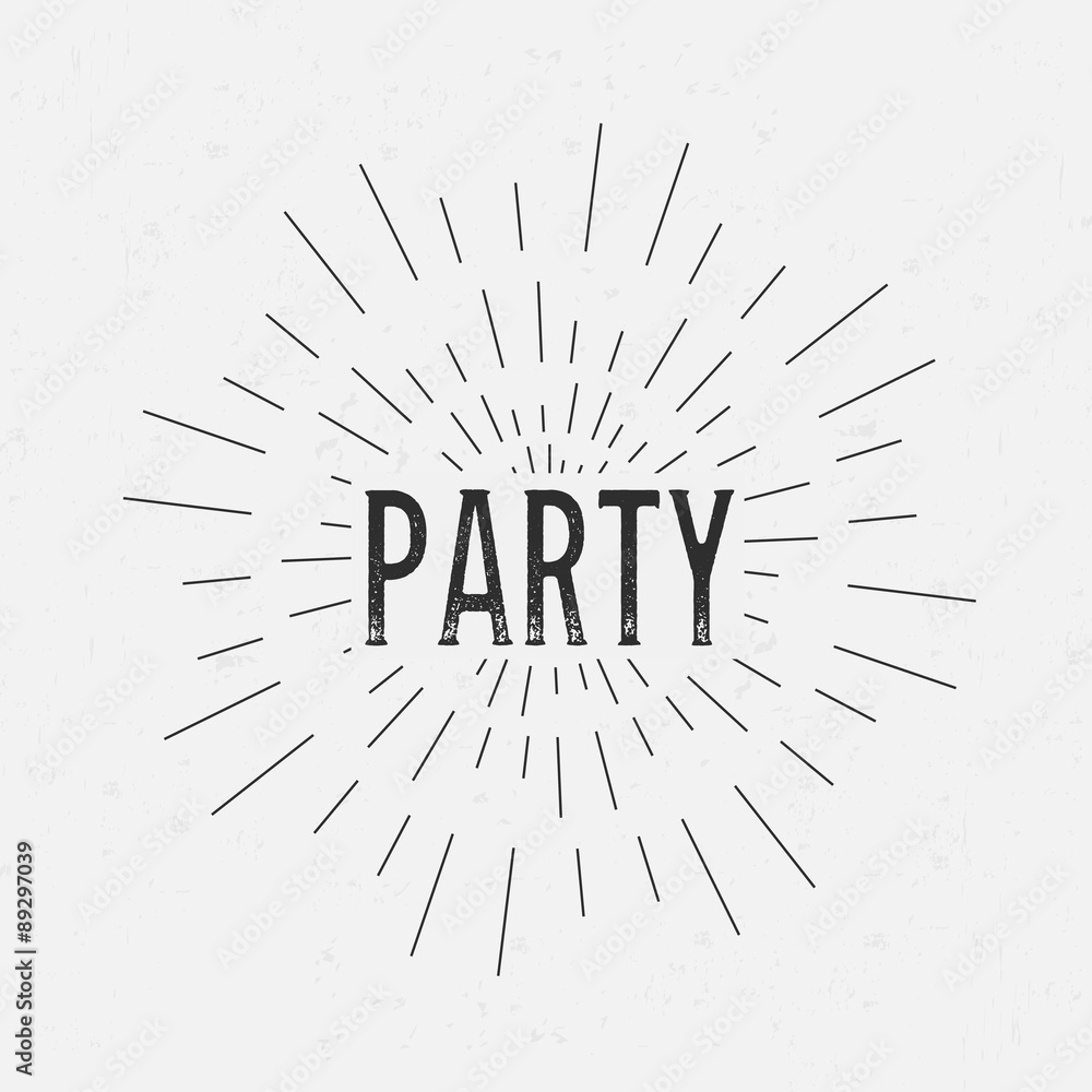 Poster abstract creative concept vector design layout with text - party