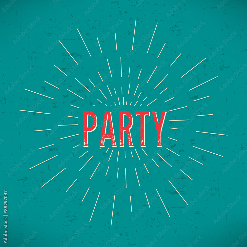 Poster abstract creative concept vector design layout with text - party