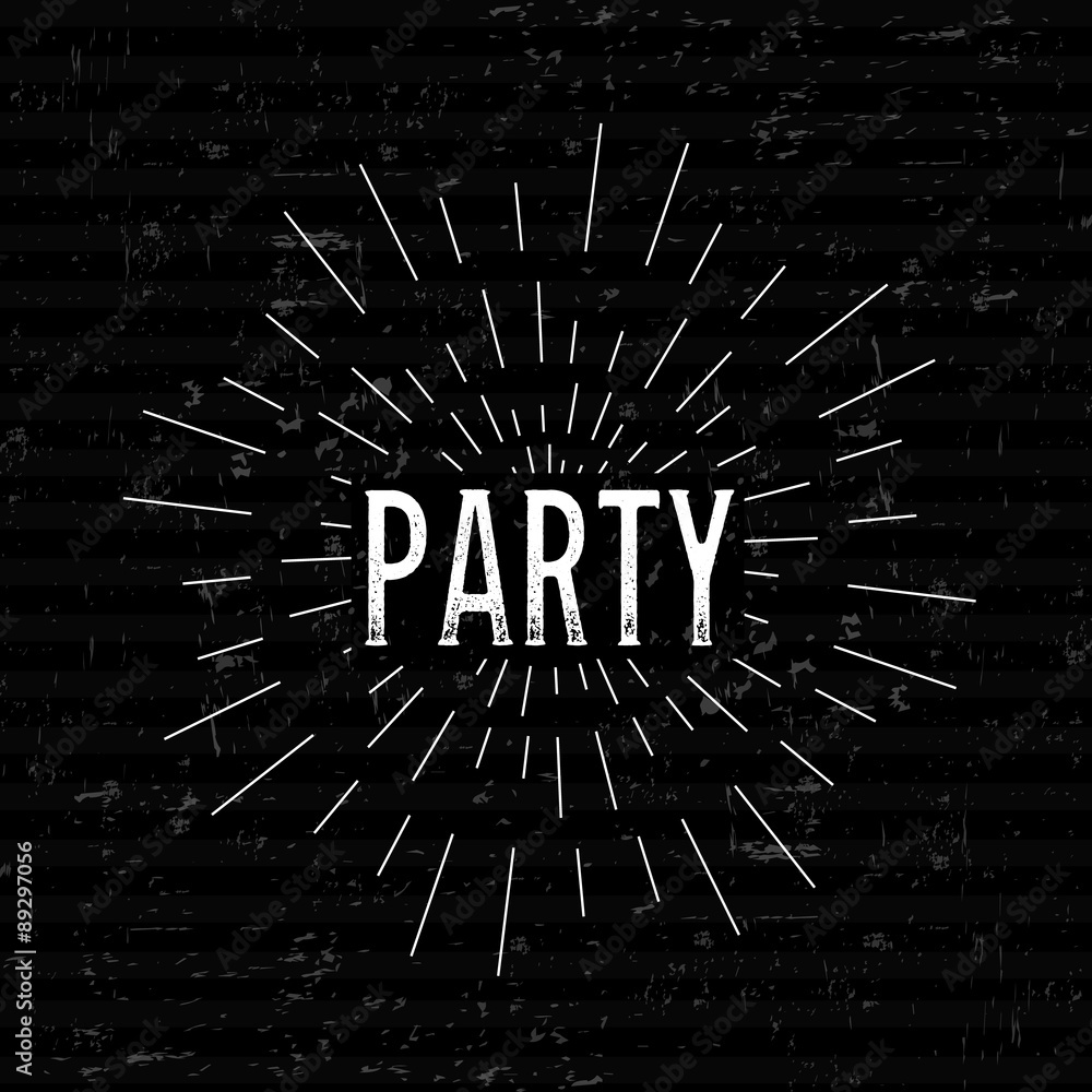 Poster abstract creative concept vector design layout with text - party