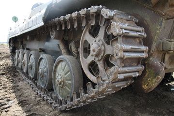 Fototapeta na wymiar Track of tank