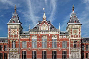 Obraz premium Amsterdam Hauptbahnhof