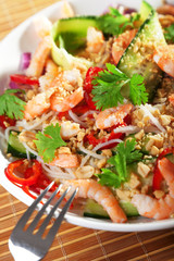 Asian salad with noodles